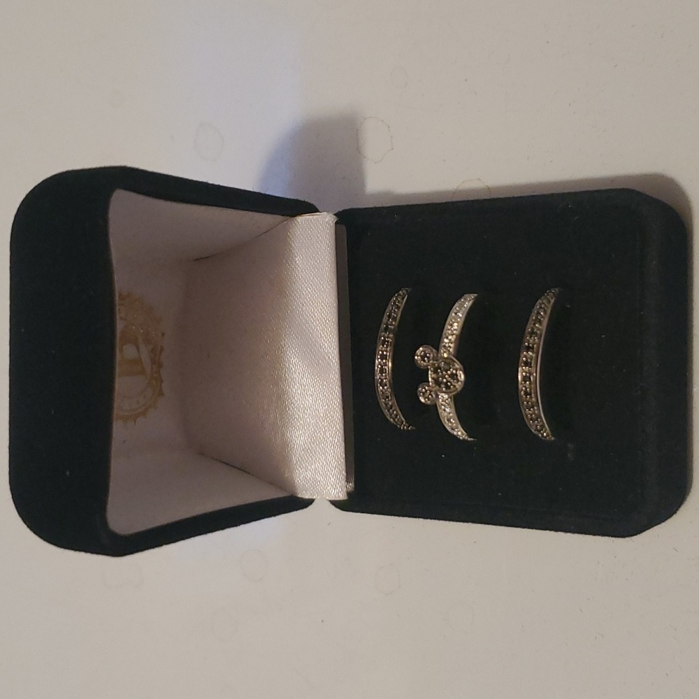 Bradford Exchange Sterling Silver Disney Stackable Hidden Message Rings Size 8